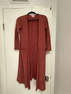 LuLaRoe Marled Rust Pink Knit Sweater Top